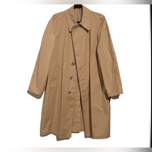 Classic vintage London Fog foggy day main coat tan Trench coat| women L-XL|men M